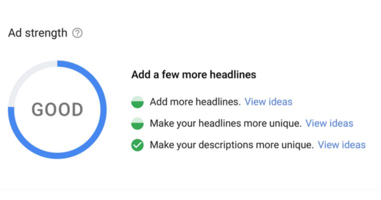 Ad strength responsive search paradigma