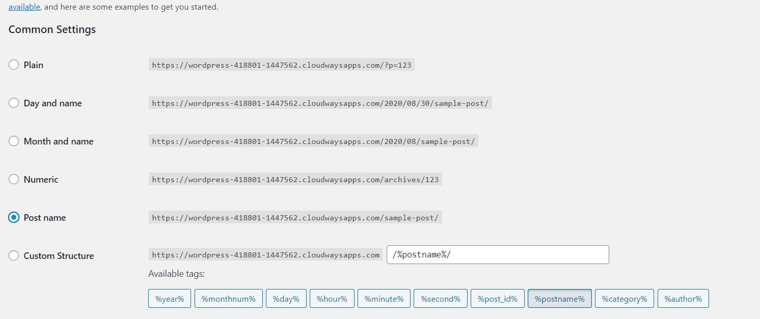 dimiourgeia permalinks sto wordpress